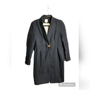 Pablo Gerard Darel Wool Buckle Navy Peacoat, women quiet luxury 38/M